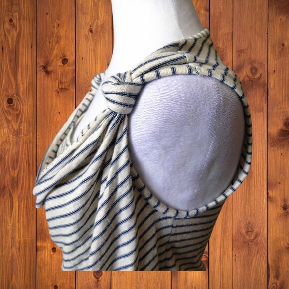 Anthropologie Weston Wear Women's Small Sleeveless Striped Cowl Neck Dress - Picture 7 of 9